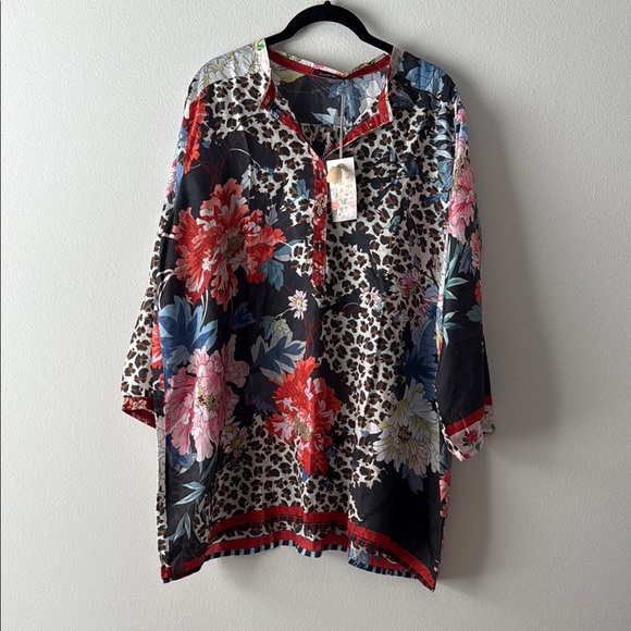 Johnny Was Ontari Cordia Tunic Floral Print Women's Top - Picture 1 of 8